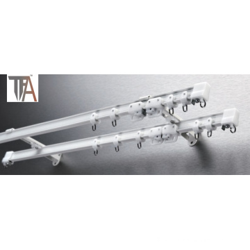 Aluminium Single or Double White Curtain Rod